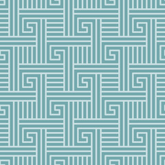 Greek seamless pattern, green. A retro seamless pattern with green geometric motifs.