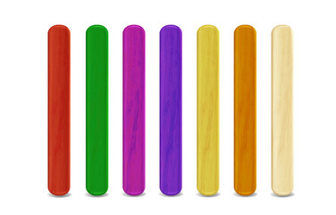 Colored wooden sticks for popsicle, popsticks