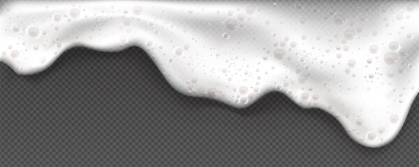 White soap foam, suds or froth with bubbles - obrazy, fototapety, plakaty