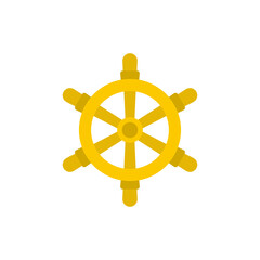 Obraz premium ship steering wheel icon design vector template