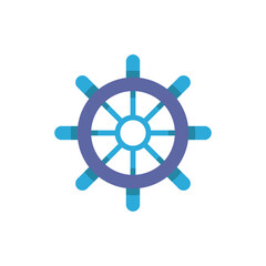 ship steering wheel icon design vector template