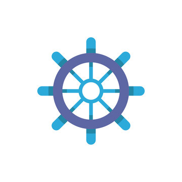ship steering wheel icon design vector template