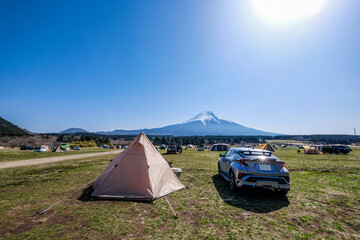 静岡県の富士山が見えるキャンプ場
