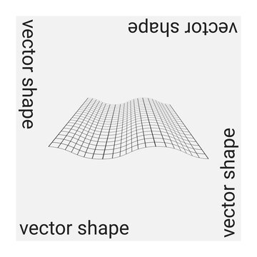 Universal trendy vector geometric shape isolated on grey background
