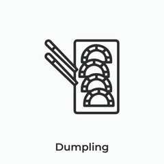 dumpling icon vector sign symbol