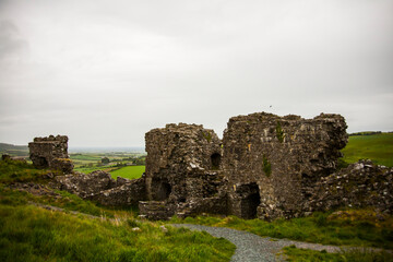 Fototapeta na wymiar Spring landscape in The Rock Of Dunamase, Ireland