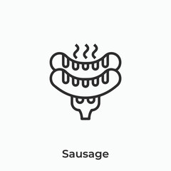 sausage icon vector sign symbol