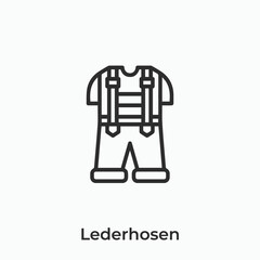 lederhosen icon vector sign symbol