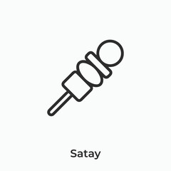 satay icon vector sign symbol