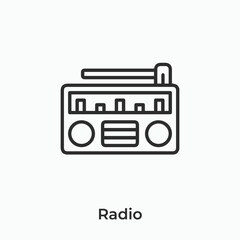 radio icon vector sign symbol