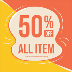 discount banner pop up style vector