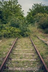 Fototapeta premium abandoned railway station and bridge&nbsp;