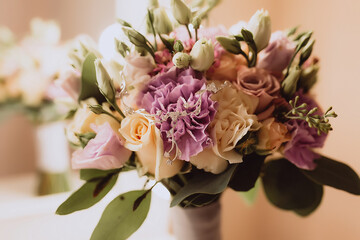 wedding bouquet on which decoration