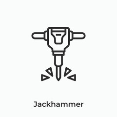 jackhammer icon vector sign symbol