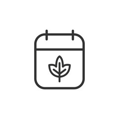 Autumn calendar icon. Seasonal calendar. Vector illustration