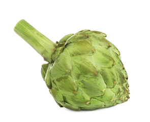 Obraz premium Whole fresh raw artichoke isolated on white