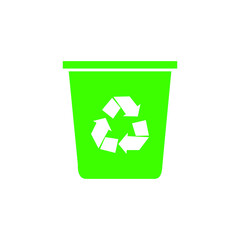 Eco recycle bin vector icons