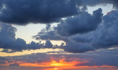 Beautiful sunset and sunrise sky