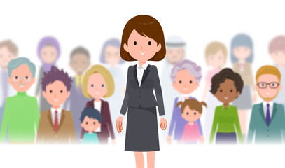 Fototapeta premium flat type business women_protagonist
