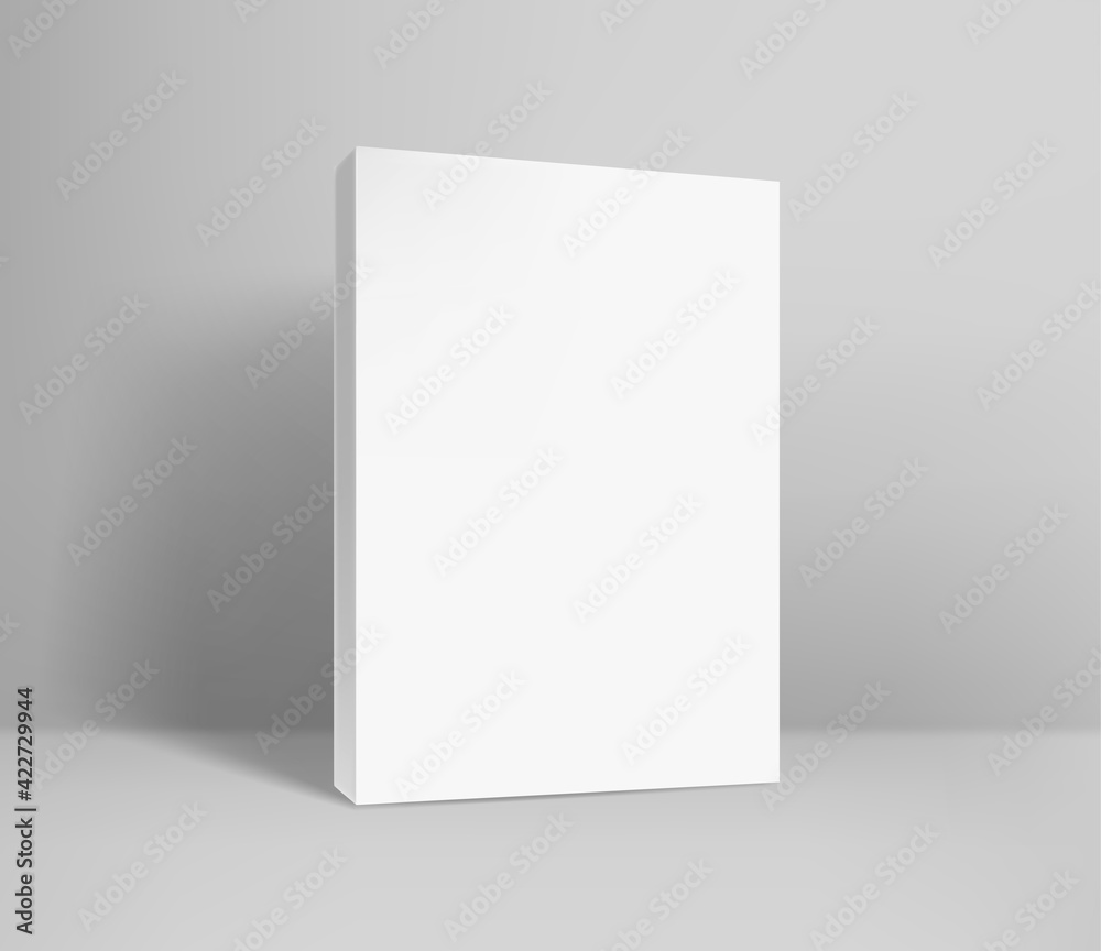 Poster blank paper book realistic vector illustration. template for design. vector mockup