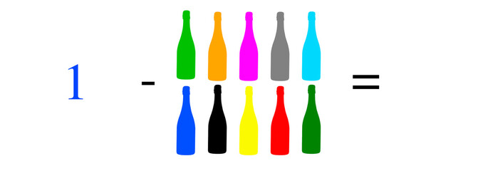 Simple mathematical problems, addition, subtraction, multiplication and division.