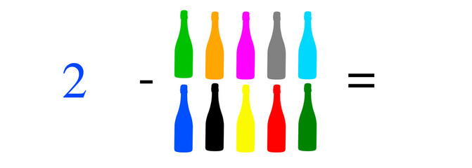 Simple mathematical problems, addition, subtraction, multiplication and division.