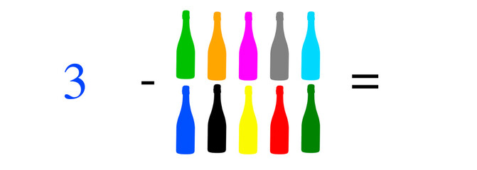 Simple mathematical problems, addition, subtraction, multiplication and division.