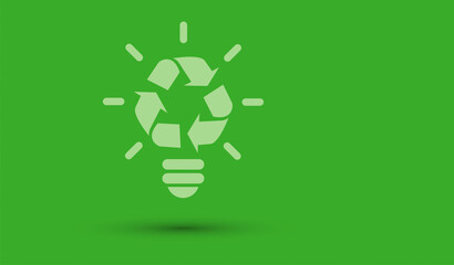  icona lampadina, idea, ecologia, riciclo