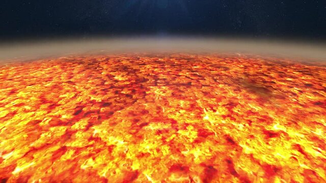 Attack of the asteroid on the Mars. Cooling and dead surface of the planet.