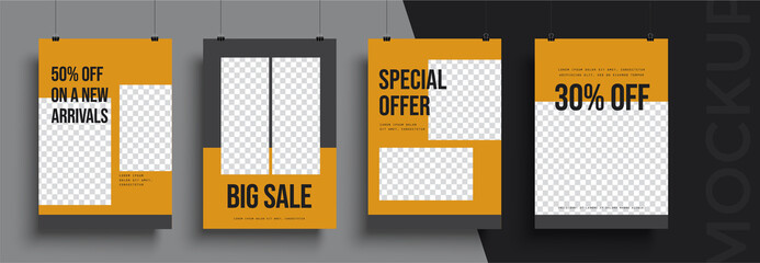 Sale poster template. Easy to adapt to brochure, annual report, magazine, poster, card, corporate presentation, portfolio, flyer, banner, website, app