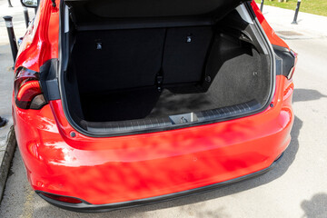 Fototapeta na wymiar red car trunk
