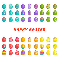 Large set of Easter eggs