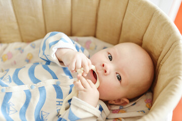 baby with teether