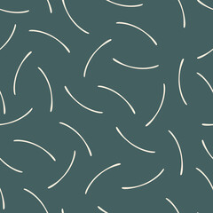 Thin little arcuate sticks. Seamless pattern for fabrics, textiles, paper, packaging, curtains, pillows, bedspreads, bed linen. Actual colors. 