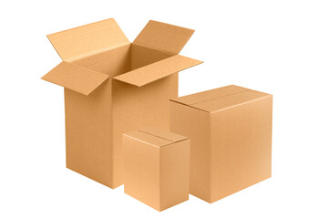 New brown cardboard boxes