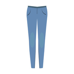 vector illustration of blue denim pants