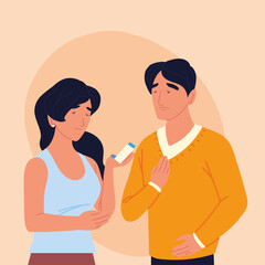 asthmatic sick people