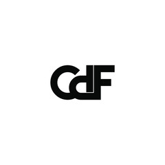 cdf letter original monogram logo design