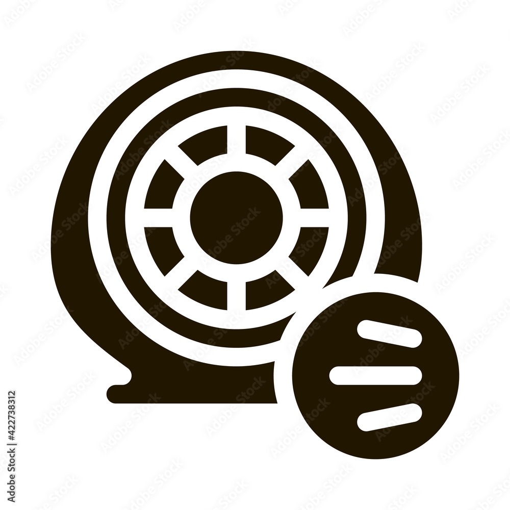 Canvas Prints tire air vent icon vector glyph illustration