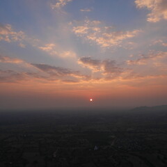Sonnenaufgang über Bagan Myanmar