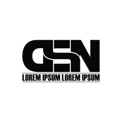 DSN letter monogram logo design vector