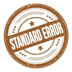 STANDARD ERROR text on brown round grungy stamp.