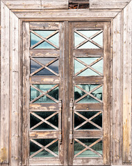 Wooden gray window as an abstract background