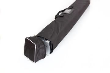 Printed stand for presentations and product advertising.
