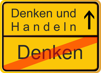 Obraz premium Denken und Handeln