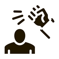 beating man icon Vector Glyph Illustration