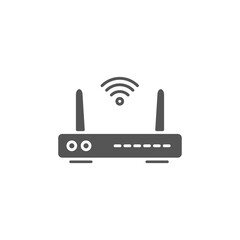 Wifi router icon isolated on white background. Wireless symbol modern, simple, vector, icon for website design, mobile app, ui. Vector Illustration