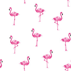 Stork Seamless pattern vector illustration Isolated on White background.