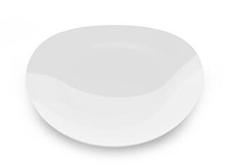 empty plate isolated on white background