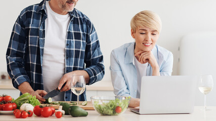 Telework from home during time, food blogger and homemade cooking covid-19